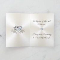 Love Birds and Diamond 60th Anniversary Card