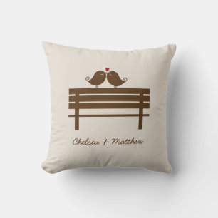 Love Birds Bench {red} Cushion