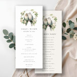 Love Birds Botanical Wreath Wedding Program Invitation<br><div class="desc">Romantic Love Birds Botanical Wreath Theme Collection.- it's an elegant script watercolor Illustration of Cute Love birds,  botanical wreath. perfect for your romantic destination wedding & parties. It’s very easy to customise,  with your personal details. If you need any other matching product or customisation,  kindly message via Zazzle.</div>