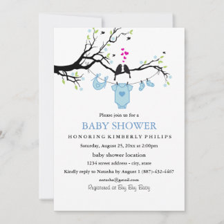 Love Birds | Boy Baby Shower Invitation