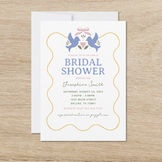 Love Birds Bridal Shower Invitation
