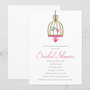 Love Birds   Bridal Shower Invitation