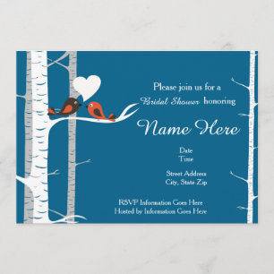 Love Birds Bridal Shower or Rehearsal Invitation