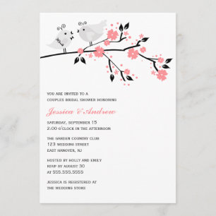 Love Birds Bridal Shower {pink} Invitation