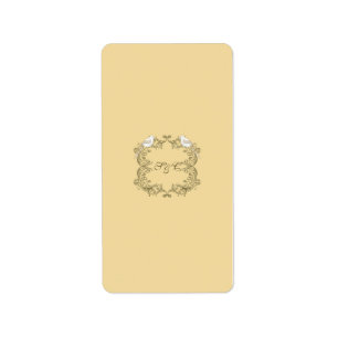 Love Birds Brown/Tan Wedding Candy Wrapper Label