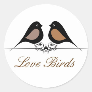 Love Birds Classic Round Sticker