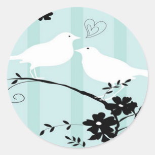 Love Birds Classic Round Sticker