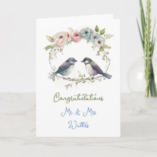 Love birds   Congratulations on your Marriage Card