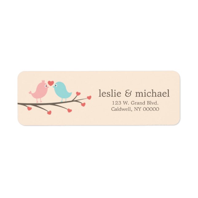 Love Birds Custom Address Labels (Front)