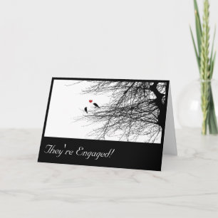 Love Birds, engagement announcement card.