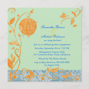 Love Birds: Engagement Invitations