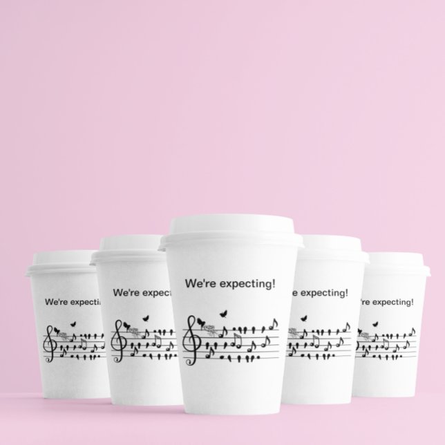 love birds, expecting an addition to the family  paper cups (Creator Uploaded)