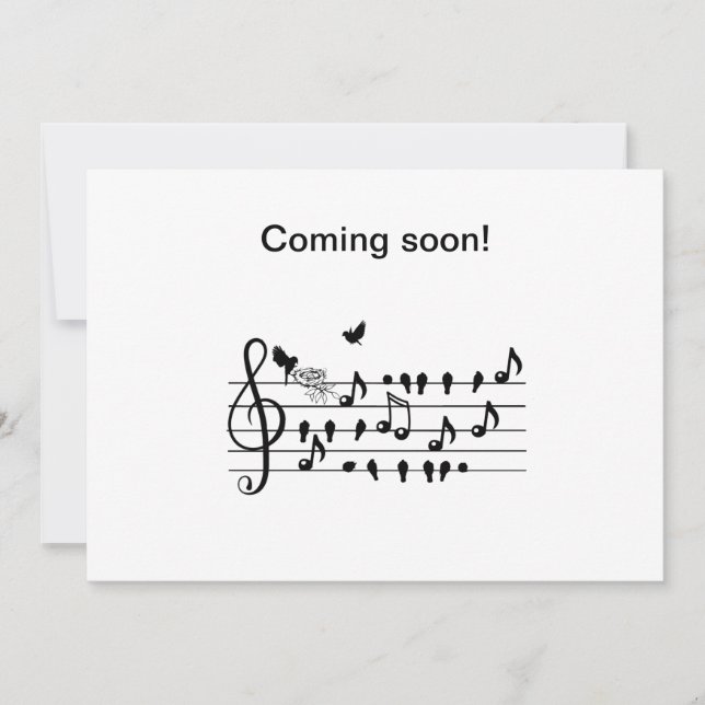 love birds, expecting customisable invitation (Front)