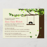 Love Birds Falling Hearts Oak Tree Bridal Shower