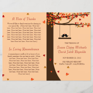 Love Birds Falling Hearts Oak Tree Program