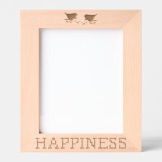 Love birds happiness etched frames
