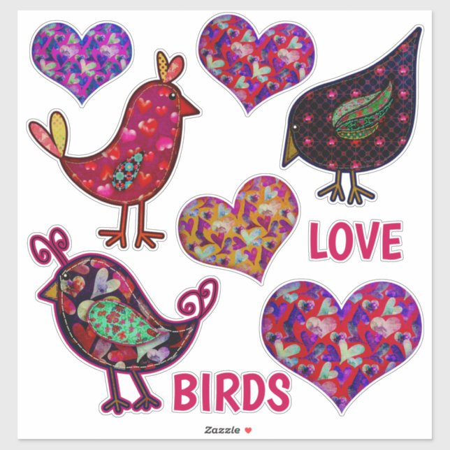 Love Birds | Heart Shapes | Valentine's Day (Sheet)