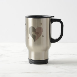 Love Birds Heart Travel Mug