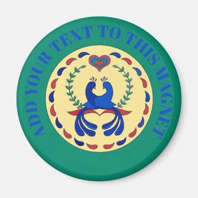 Love Birds Hex Sign Dutch Magnet (Front)