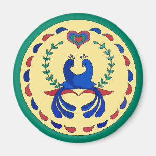 Love Birds Hex Sign Dutch Magnet