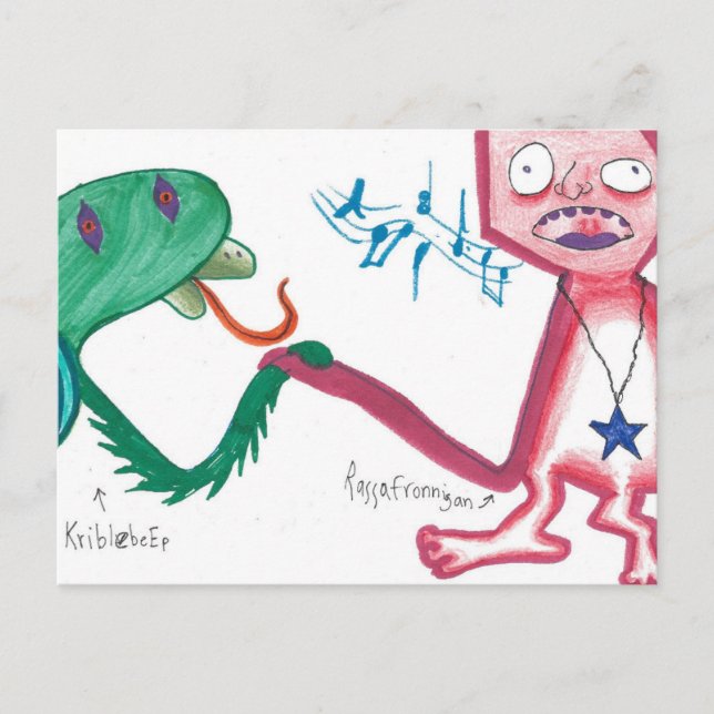 Love Birds Holiday Postcard (Front)