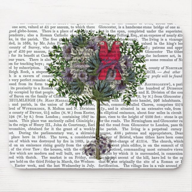 Love Birds in a Tree Mouse Mat (Front)