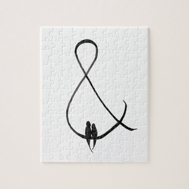 Love Birds in an ampersand Jigsaw Puzzle (Vertical)