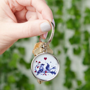 Love birds key ring