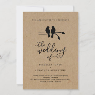 Love Birds Lovebirds Wedding Invitation