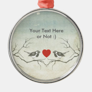 Love Birds Metal Tree Decoration
