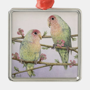 Love Birds Metal Tree Decoration