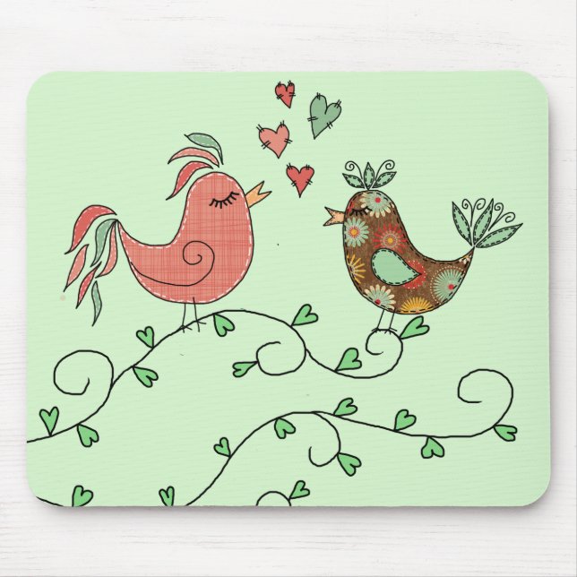 Love Birds Mouse Mat (Front)
