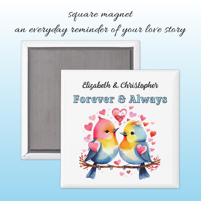 Love birds names forever blue magnet (Creator Uploaded)