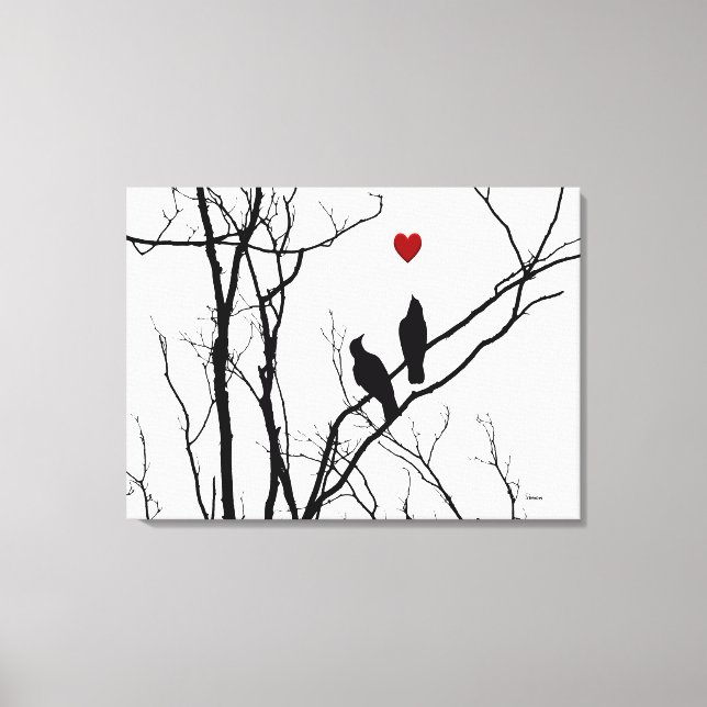 Love Birds on Canvas Print (Front)