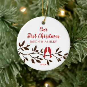 Love Birds Our First Christmas Ornament