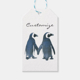 Love Birds Penguin Couple Thunder_Cove Gift Tags