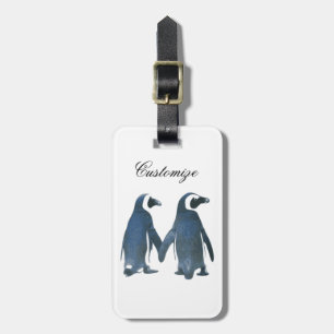 Love Birds Penguin Couple Thunder_Cove Luggage Tag
