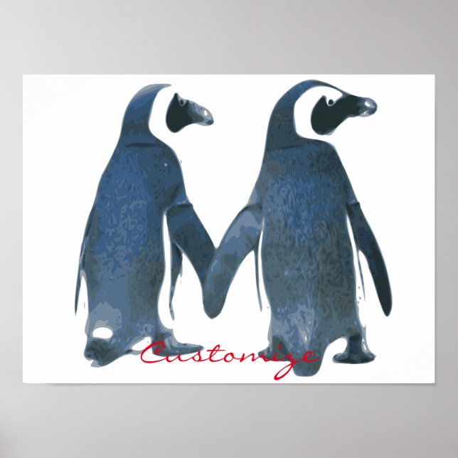 Love Birds Penguin Couple Thunder_Cove Poster (Front)
