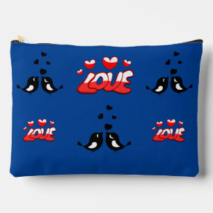 Love Birds-Personalised Names Accessory Pouch