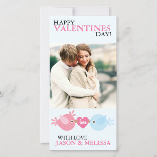 Love Birds Photo Valentine's Day Holiday Card