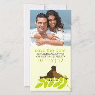 Love Birds Photo Wedding Announcements