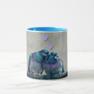 Love Birds Pigeon Bird Art Cup Mug