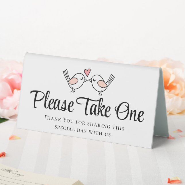  Love Birds Pink Lovebirds Black Wedding Favours  (In SItu (Wedding))