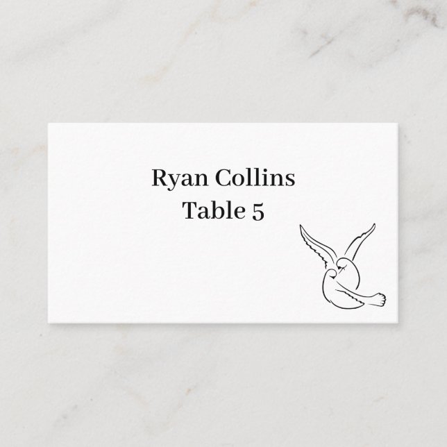 Love Birds Place Cards (Front)