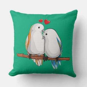 Love Birds Romantic Couple Decorative Cushion