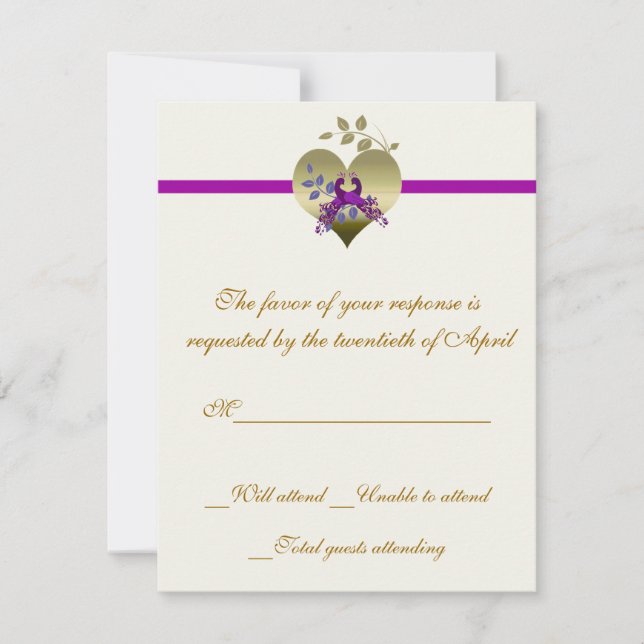 Love Birds RSVP Card (Front)