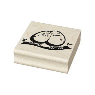 Love Birds Rubber Stamp