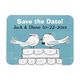 Love Birds Save the Date Flexible Magnet