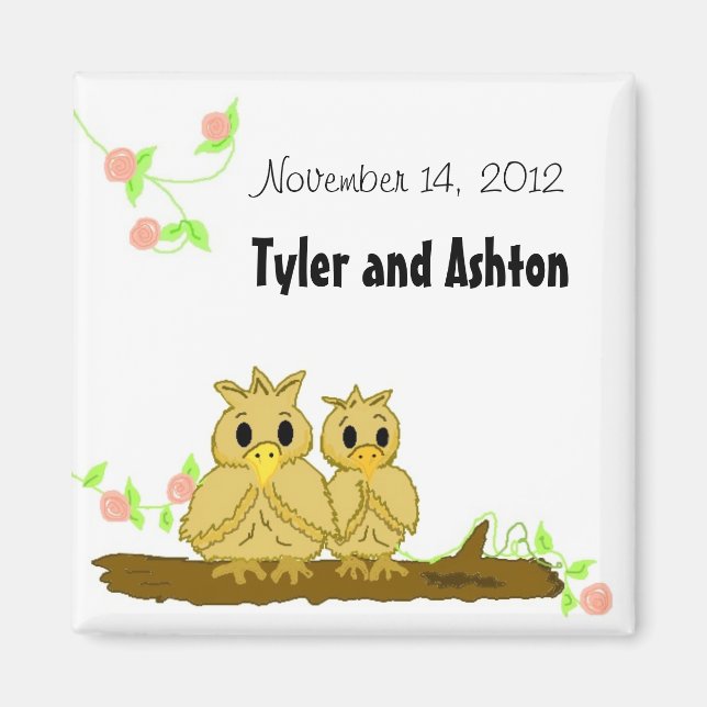 Love Birds Save the Date Magnet (Front)