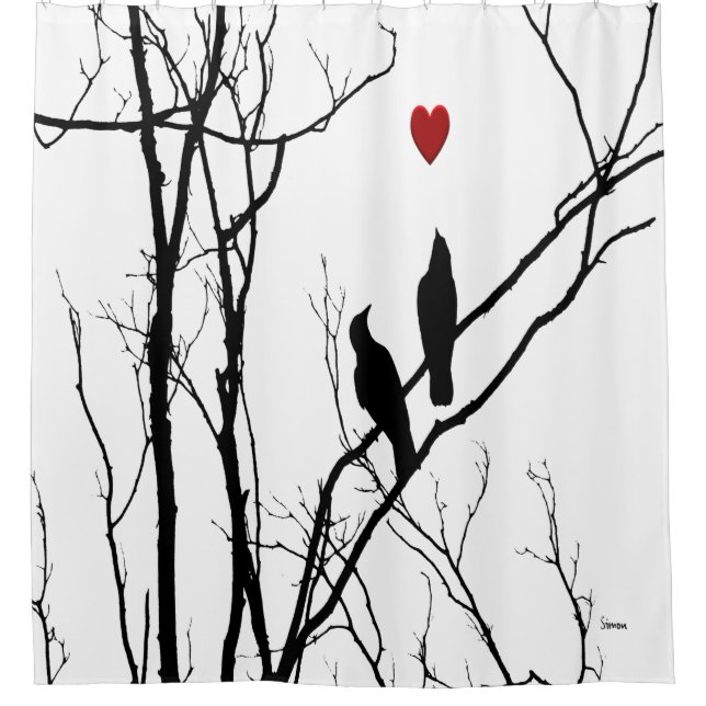Love Birds Shower Curtain (Front)
